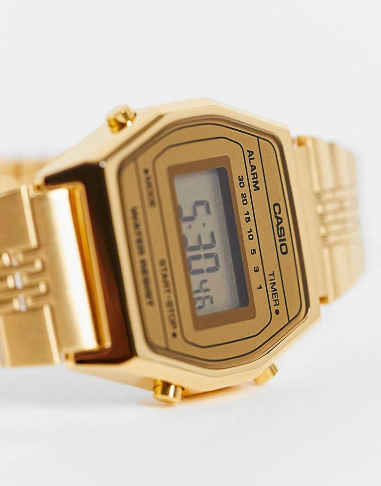 商品Casio|Casio Vintage unisex digital bracelet watch in gold LA690WEGA-9EF,价格¥493,第3张图片详细描述