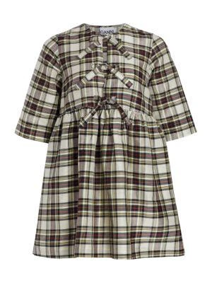 商品Ganni|女式 格子丝带娃娃装连衣裙,价格¥1487,第5张图片详细描述