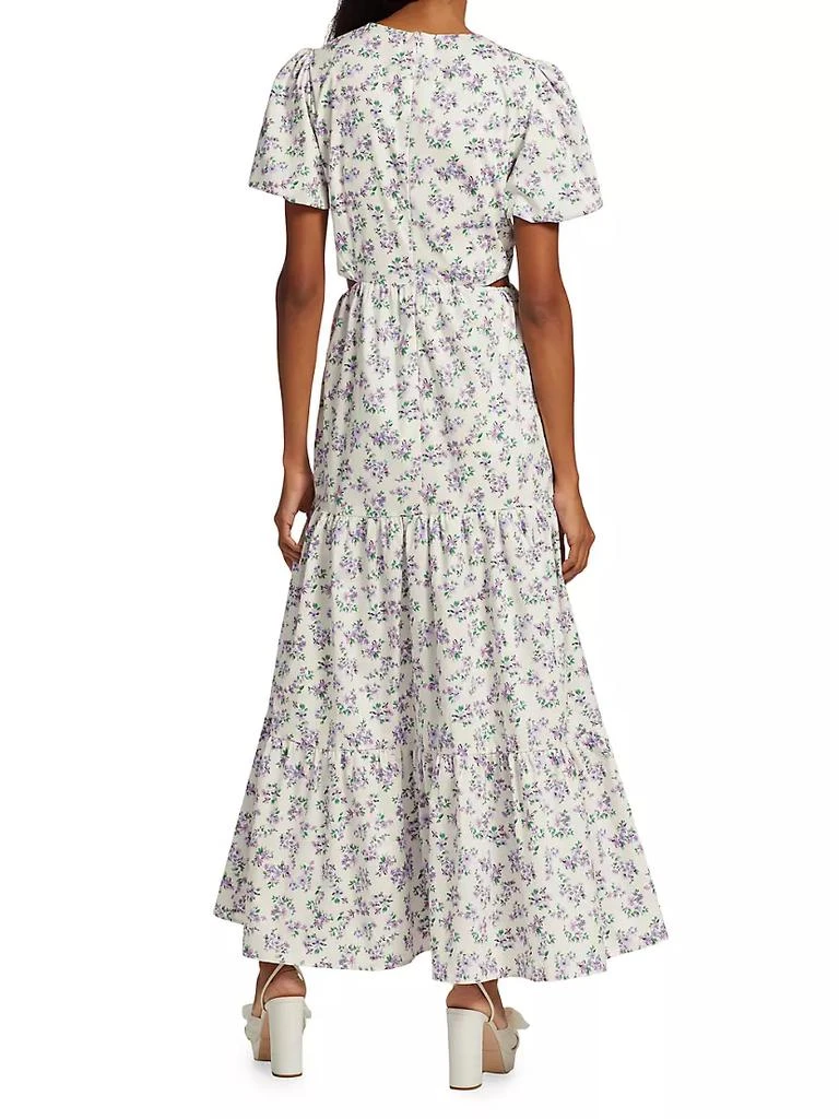 商品Wayf|Plaza Tiered Cotton-Blend Cut-Out Maxi Dress,价格¥547,第5张图片详细描述