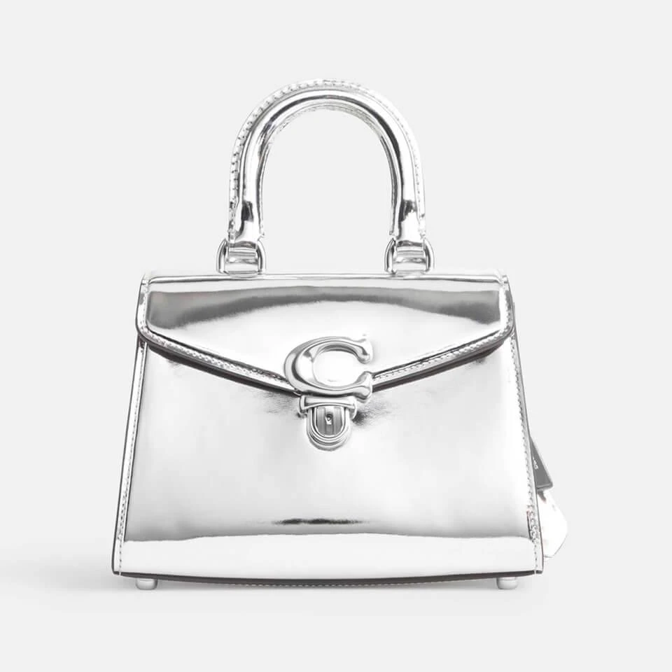 商品Coach|Coach Sammy 21 Top Handle Metallic Leather Bag,价格¥4524,第1张图片