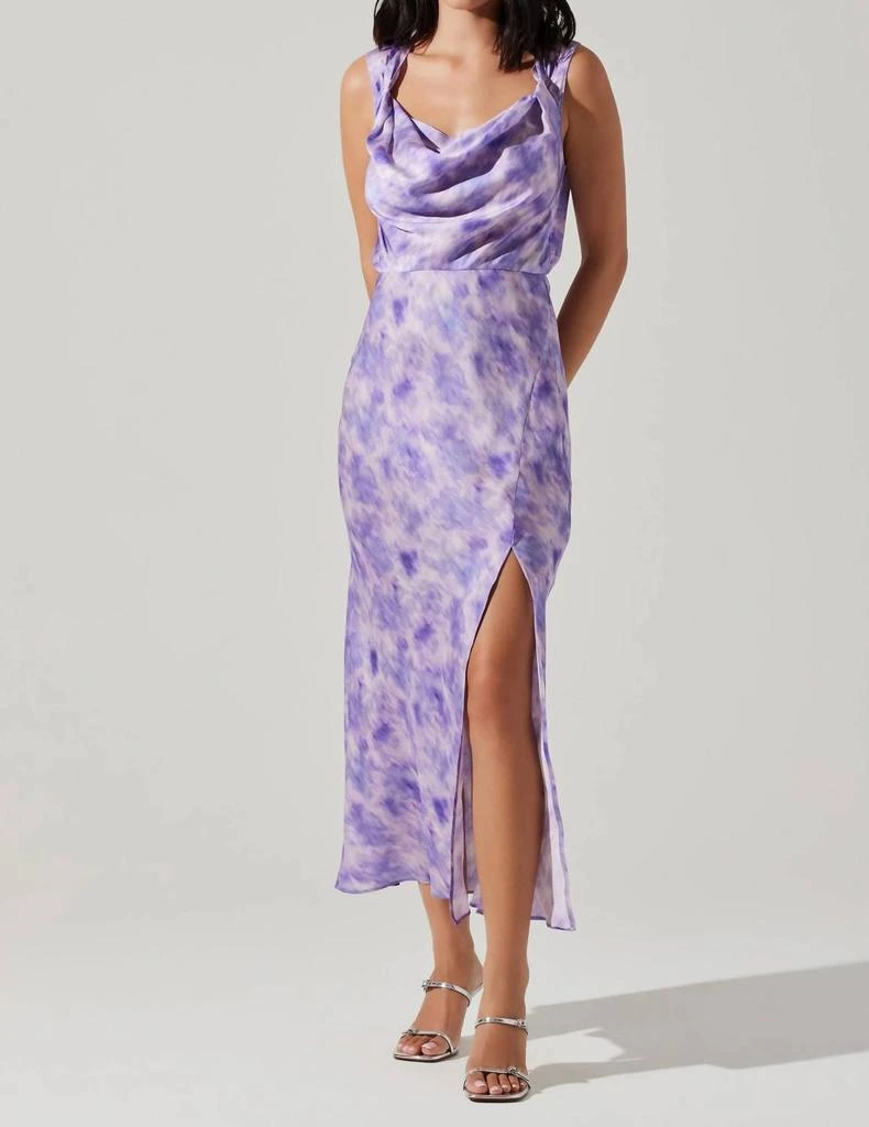 商品ASTR|Elin Dress In Purple Abstract,价格¥639,第1张图片