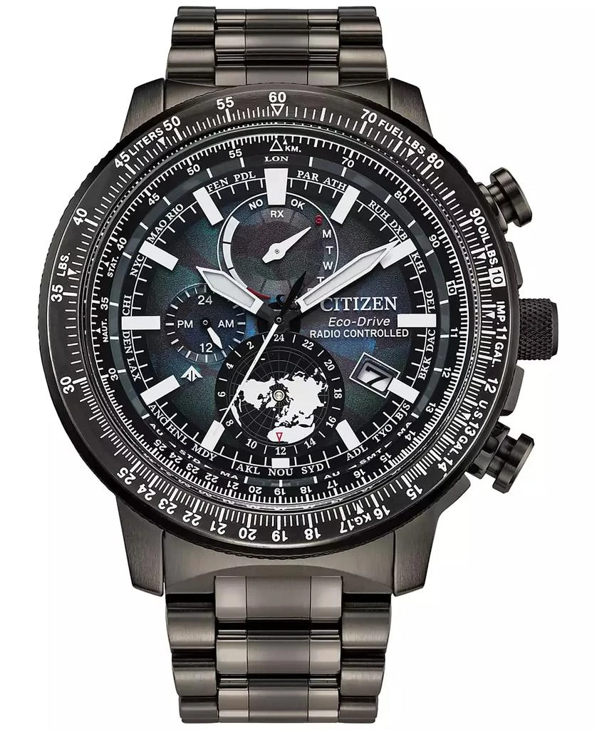 商品Citizen|Eco-Drive Men's Chronograph Promaster Geo Trekker Gray-Tone Stainless Steel Bracelet Watch 46mm,价格¥6690,第1张图片