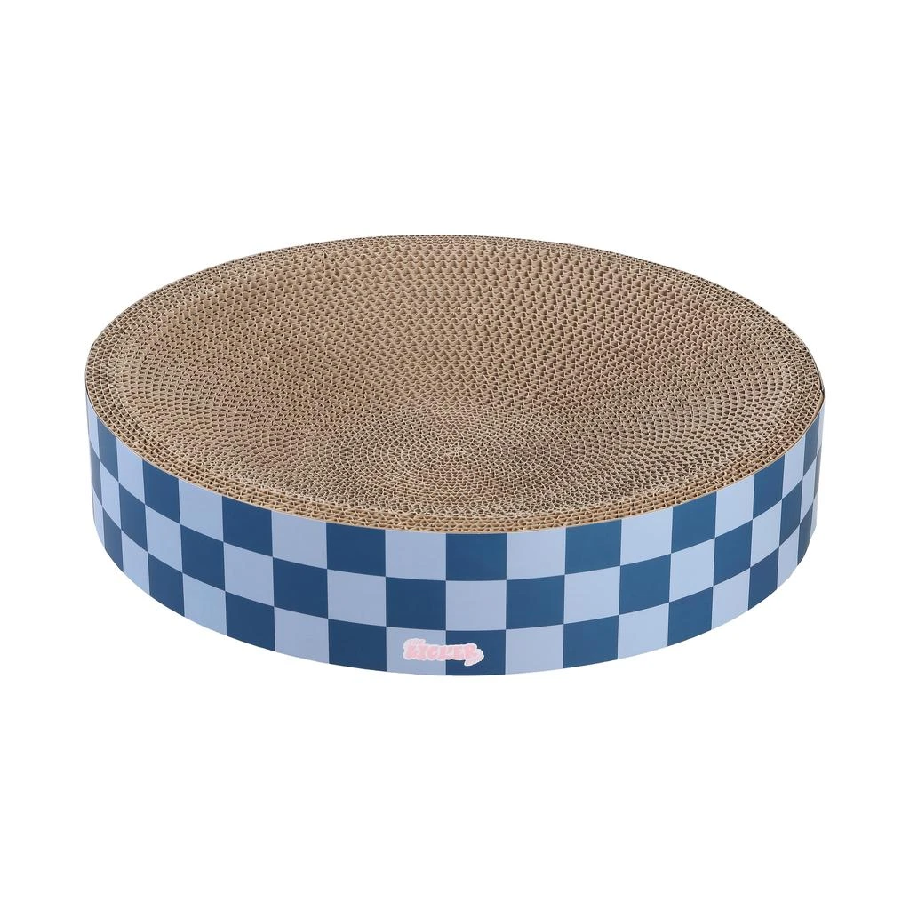 Nelson 20.13" Modern Cardboard Round Bowl Cat Scratcher with Catnip, Light Pink/Multi 商品