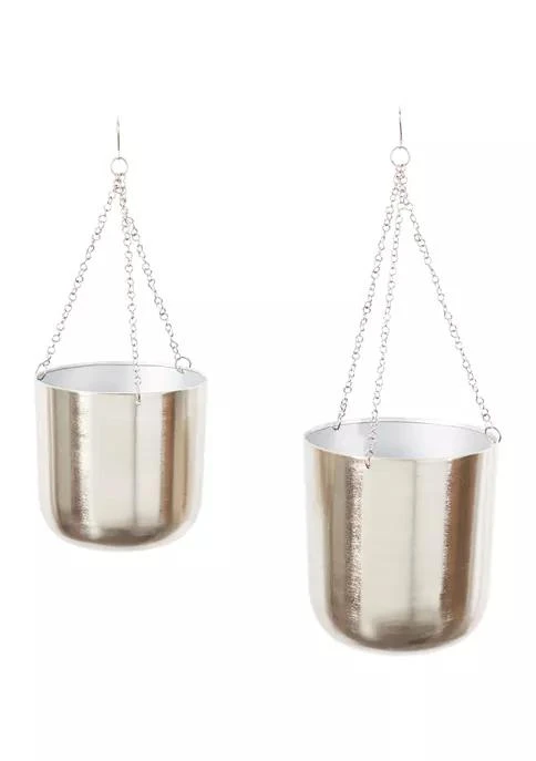 商品Monroe Lane|Lane Glam Metal Planter   Set Of 2,价格¥892,第5张图片详细描述