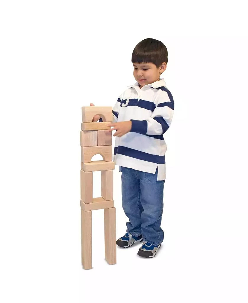Melissa & Doug Standard Unit Solid-Wood Building Blocks With Wooden Storage Tray (60 pcs) 商品