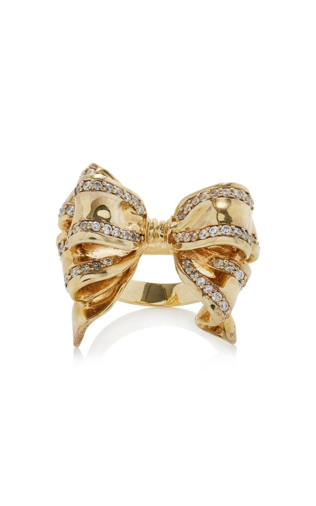 商品Anabela Chan|Anabela Chan - Golden Bow Diamond Ring  - Gold - US 7 - Moda Operandi - Gifts For Her,价格¥18947,第1张图片