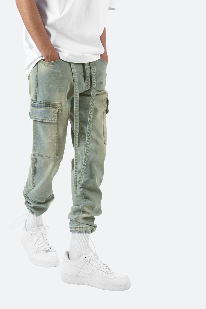 Denim Cargo Pants - Blue牛仔裤商品第7张图片规格展示