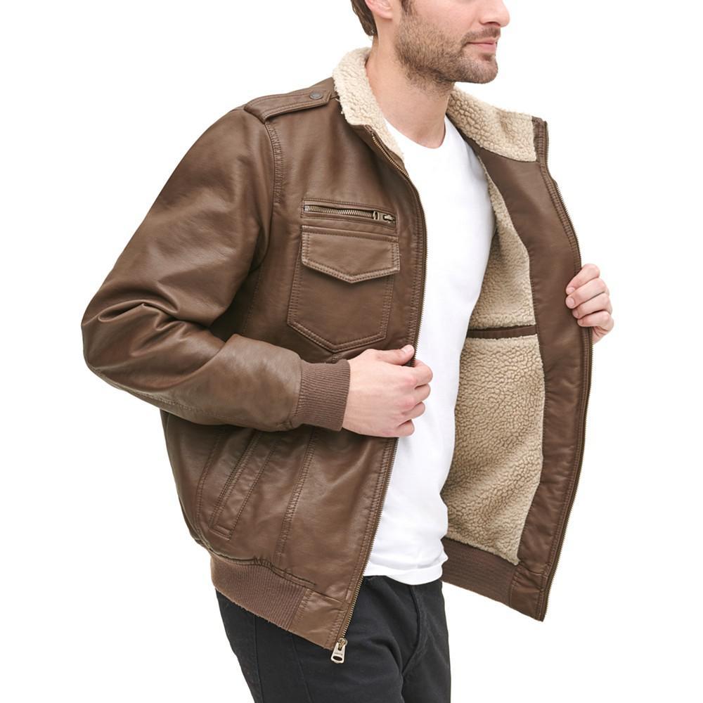 商品Levi's|Men's Sherpa Lined Faux Leather Aviator Bomber,价格¥1166,第5张图片详细描述