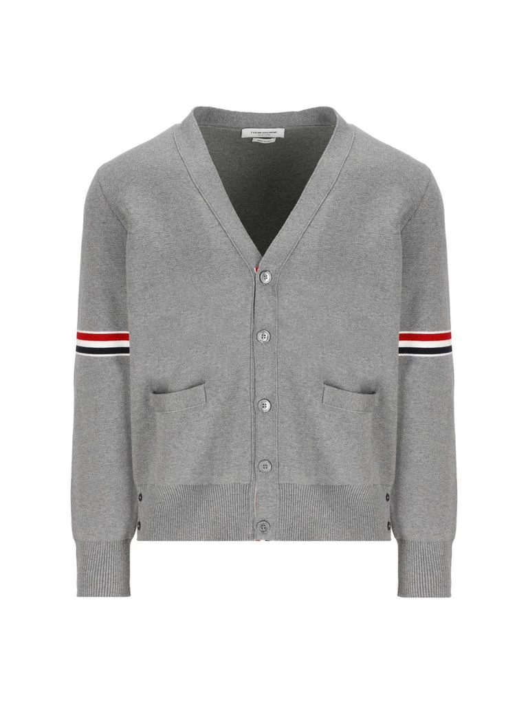 商品Thom Browne|Thom Browne 4-Bar Stripe V-Neck Cardigan,价格¥7975,第1张图片