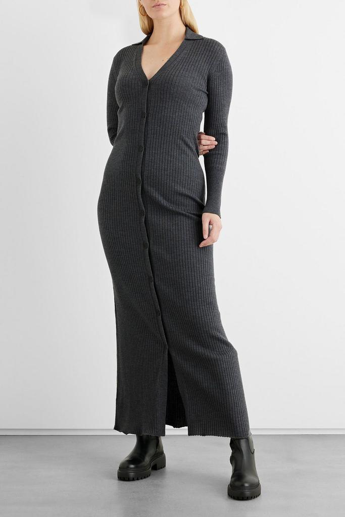 Meline ribbed merino wool maxi dress商品第4张图片规格展示