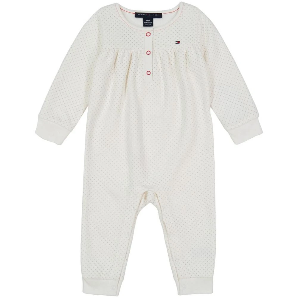 商品Tommy Hilfiger|Baby Girls Diamond Quilt Double-Knit Coverall One Piece,价格¥220,第1张图片