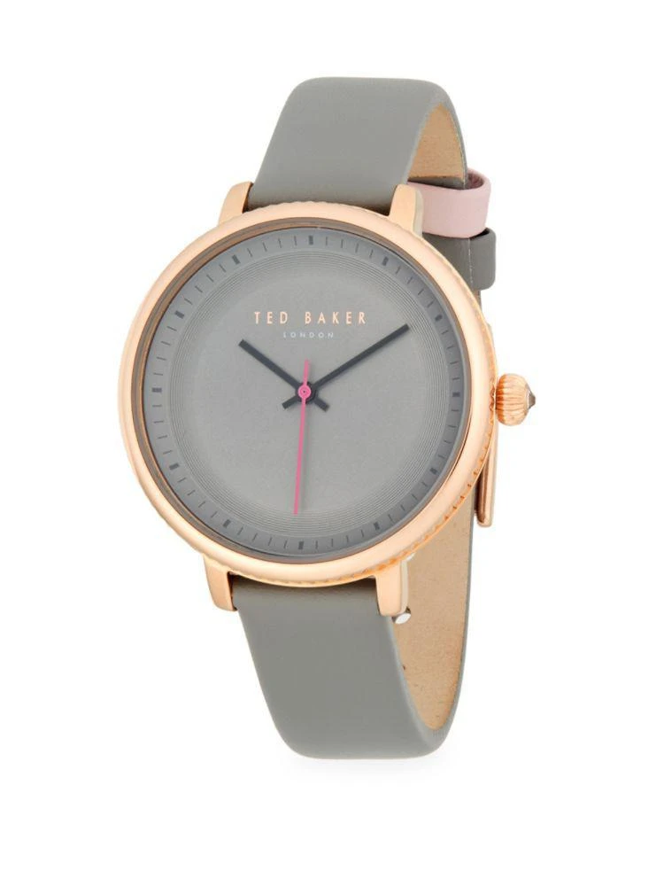 商品Ted Baker London|Stainless Steel and Leather-Strap Watch,价格¥582,第1张图片