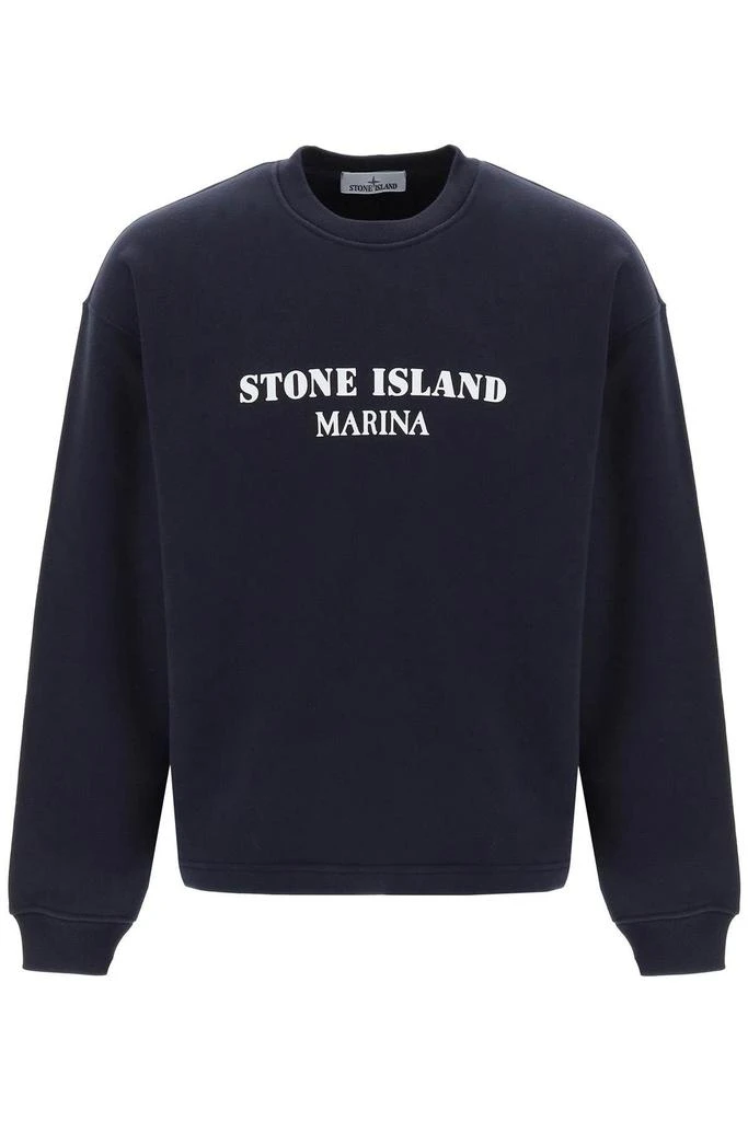 商品Stone Island|Lettering print oversized sweatshirt,价格¥1236,第1张图片