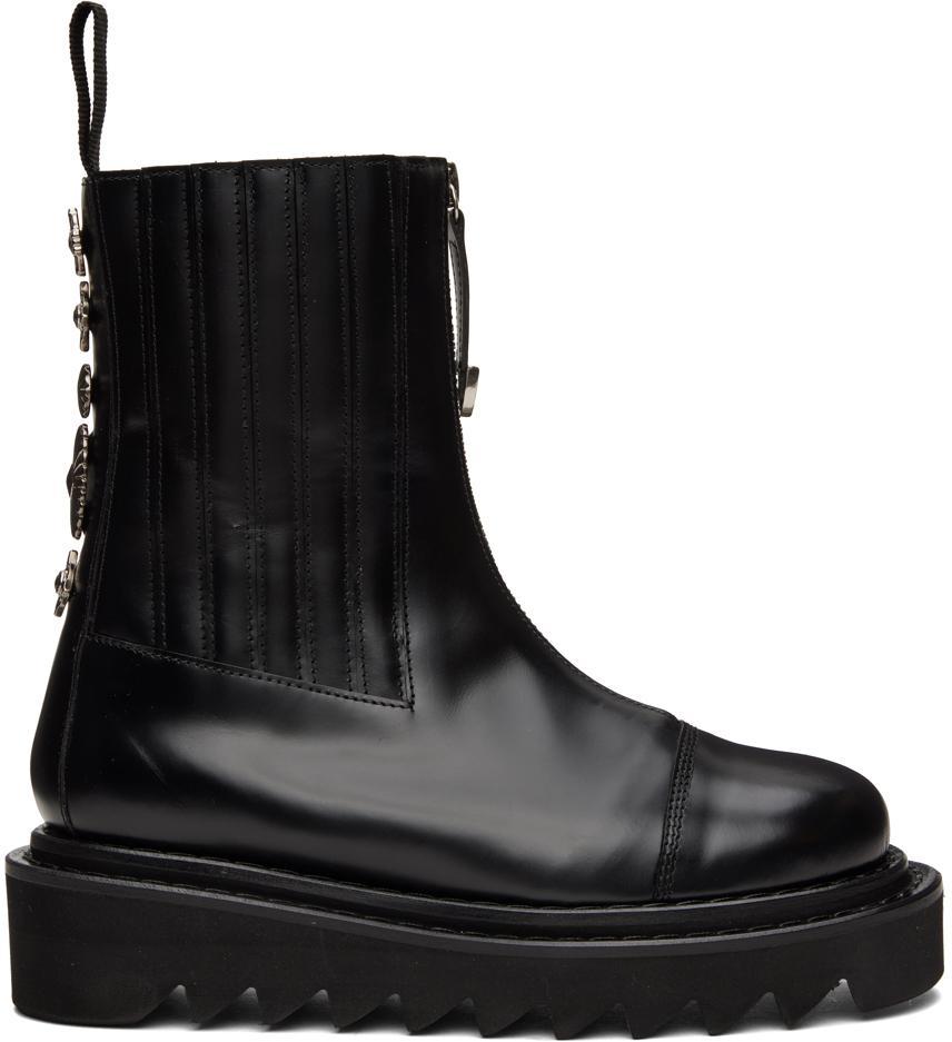 商品Toga Pulla|Black Side Gore Zip Boots,价格¥3456,第1张图片