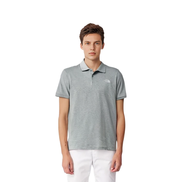 商品[国内直发] The North Face|北面 纯色户外休闲运动翻领短袖Polo衫 男款 灰色,价格¥386,第5张图片详细描述