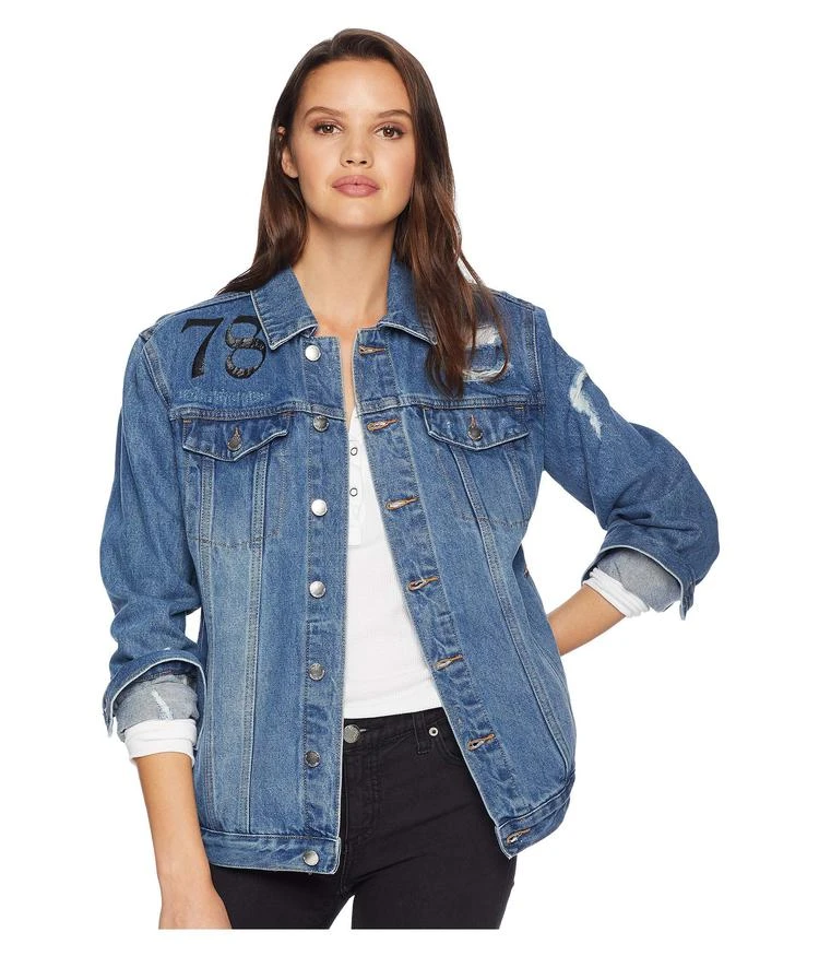 商品Juicy Couture|Denim Hollywood Discharged Jacket,价格¥334,第1张图片