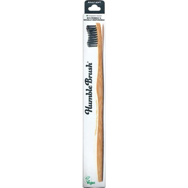 商品The Humble Co|Soft bamboo toothbrush in black,价格¥61,第2张图片详细描述