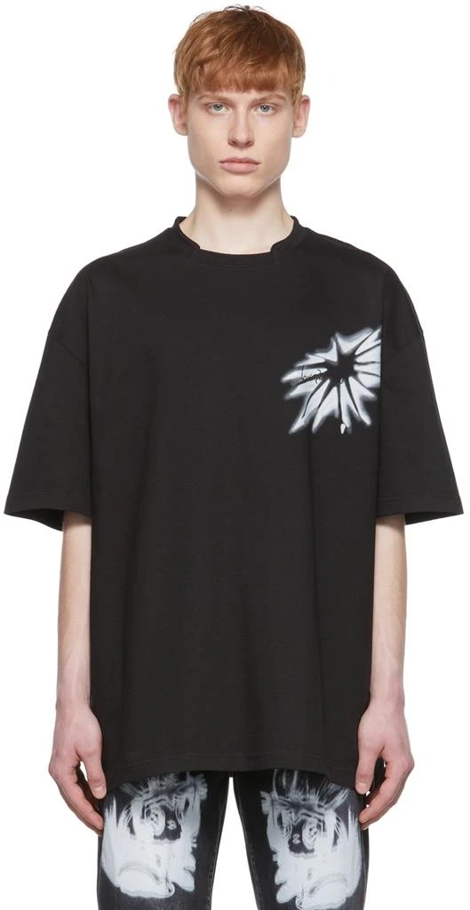 商品We11done|Black Cotton T-Shirt,价格¥806,第1张图片