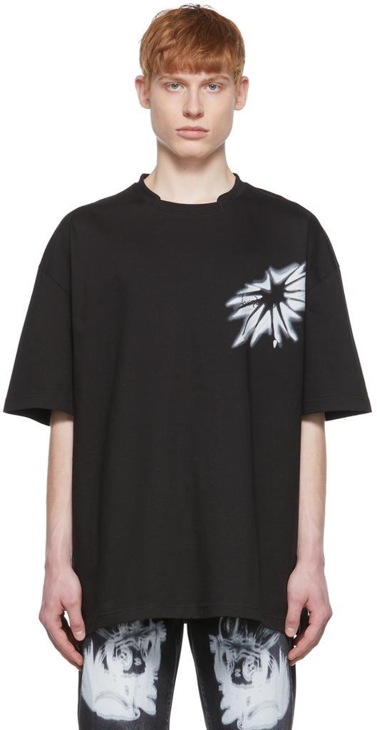商品We11done|Black Cotton T-Shirt,价格¥647,第1张图片