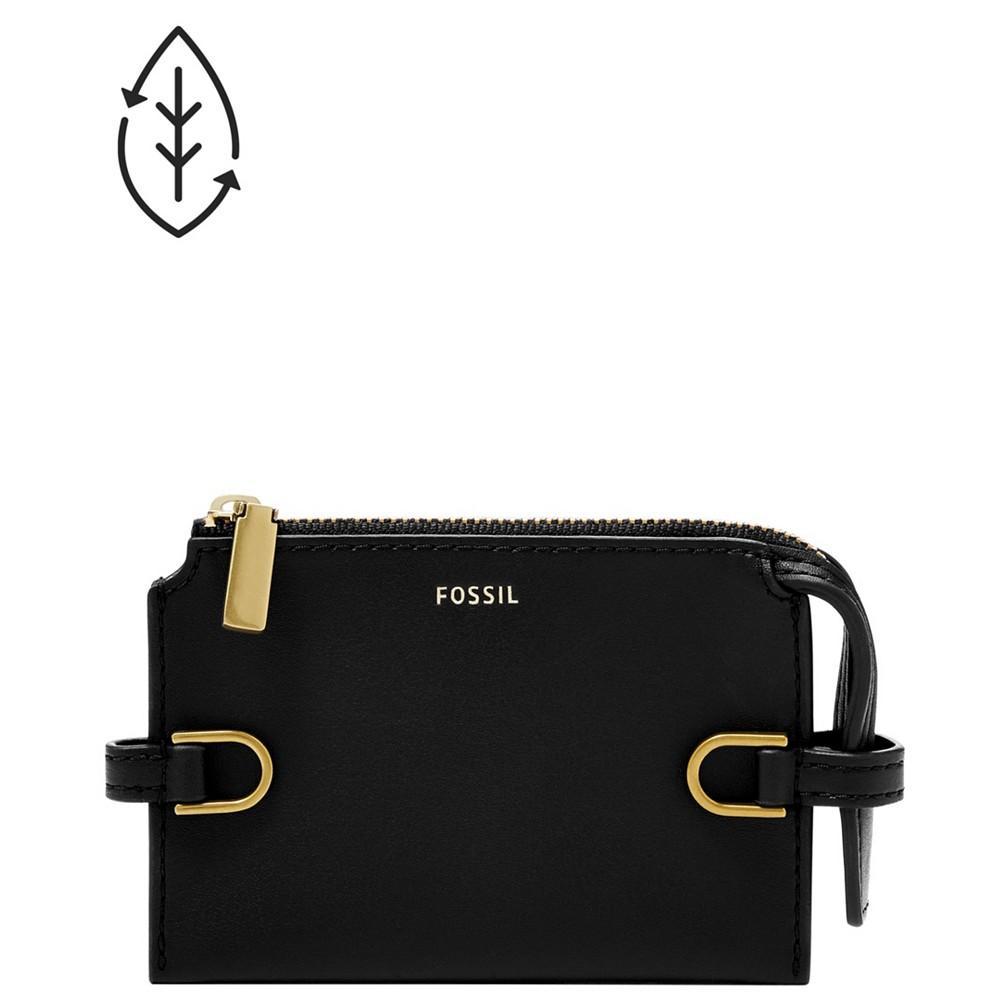 商品Fossil|Women's Kier Small Leather Goods Cactus Leather Card Case Wallet,价格¥386,第1张图片