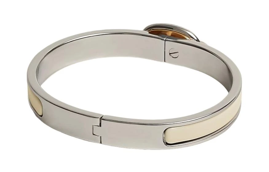 商品[国内直发] Hermes|爱马仕 时尚纯色猪鼻子 手镯 女款 米白色,价格¥5300,第3张图片详细描述