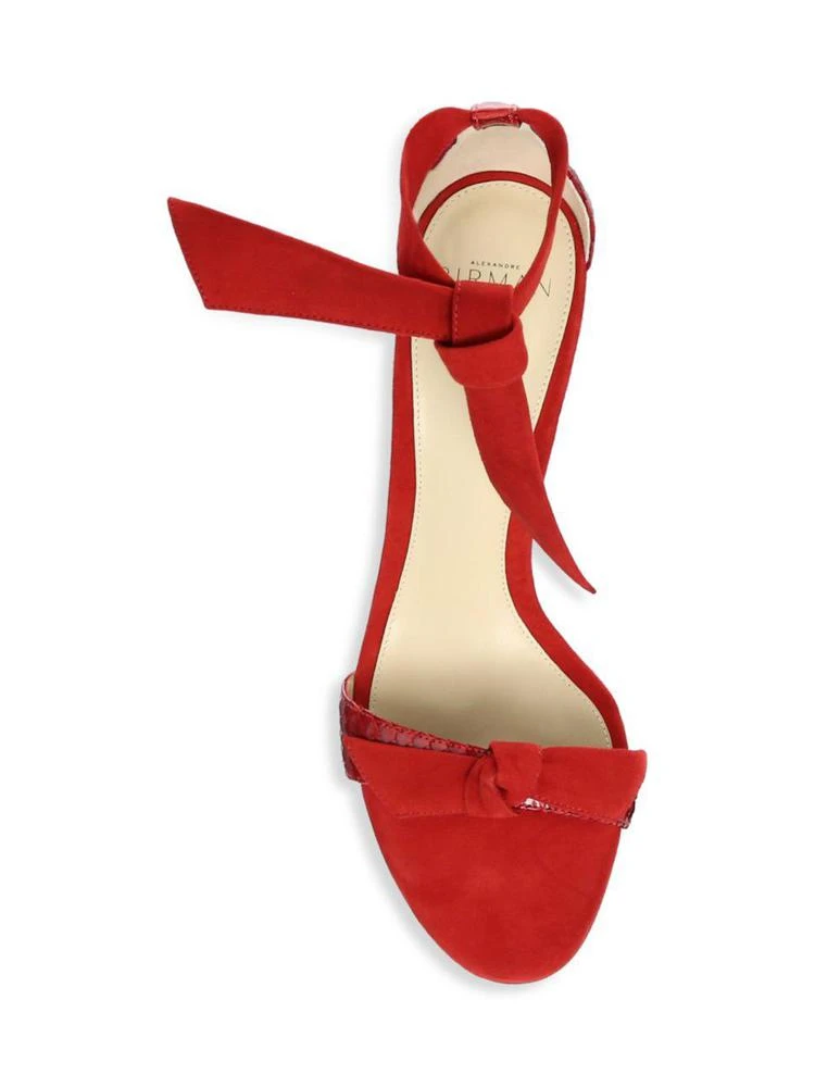 商品Alexandre Birman|Clarita Python 麂皮蝴蝶结高跟鞋,价格¥1381,第5张图片详细描述