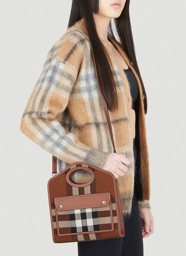 商品Burberry|Pocket Check Mini Shoulder Bag in Brown,价格¥13994,第2张图片详细描述