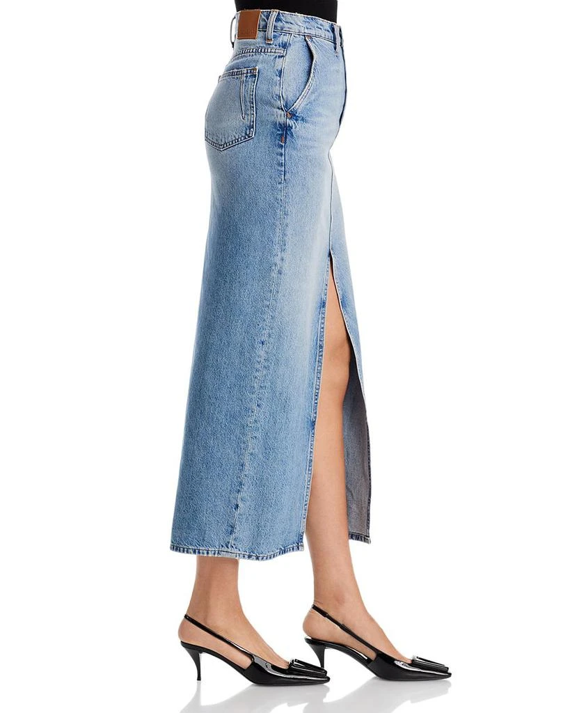 Cotton High Rise Denim Maxi Skirt 商品