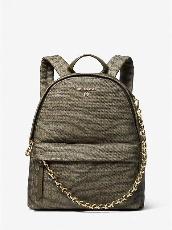 商品Michael Kors|Slater Medium Animal Print Logo Backpack,价格¥1560,第1张图片