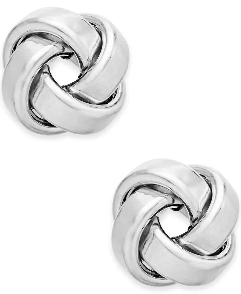 商品Italian Gold|Love Knot Stud Earrings in 14k Gold or White Gold,价格¥985,第1张图片