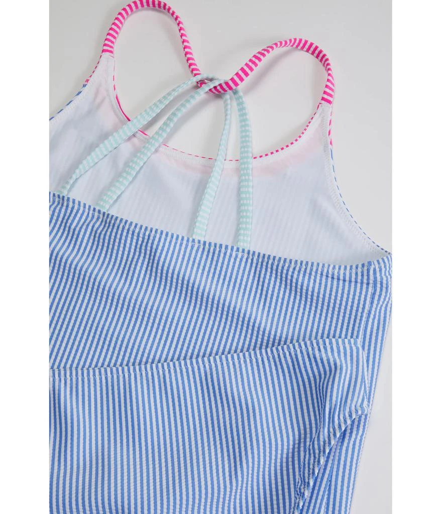 商品Vineyard Vines|Stripe Mix Seersucker Tankini (Toddler/Little Kids/Big Kids),价格¥200,第2张图片详细描述