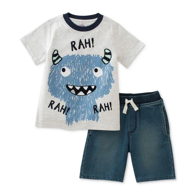 商品KIDS HEADQUARTERS|2-Pc. Rah Monster T-Shirt & Shorts Set, Baby Boys (0-24 Months),价格¥65,第1张图片