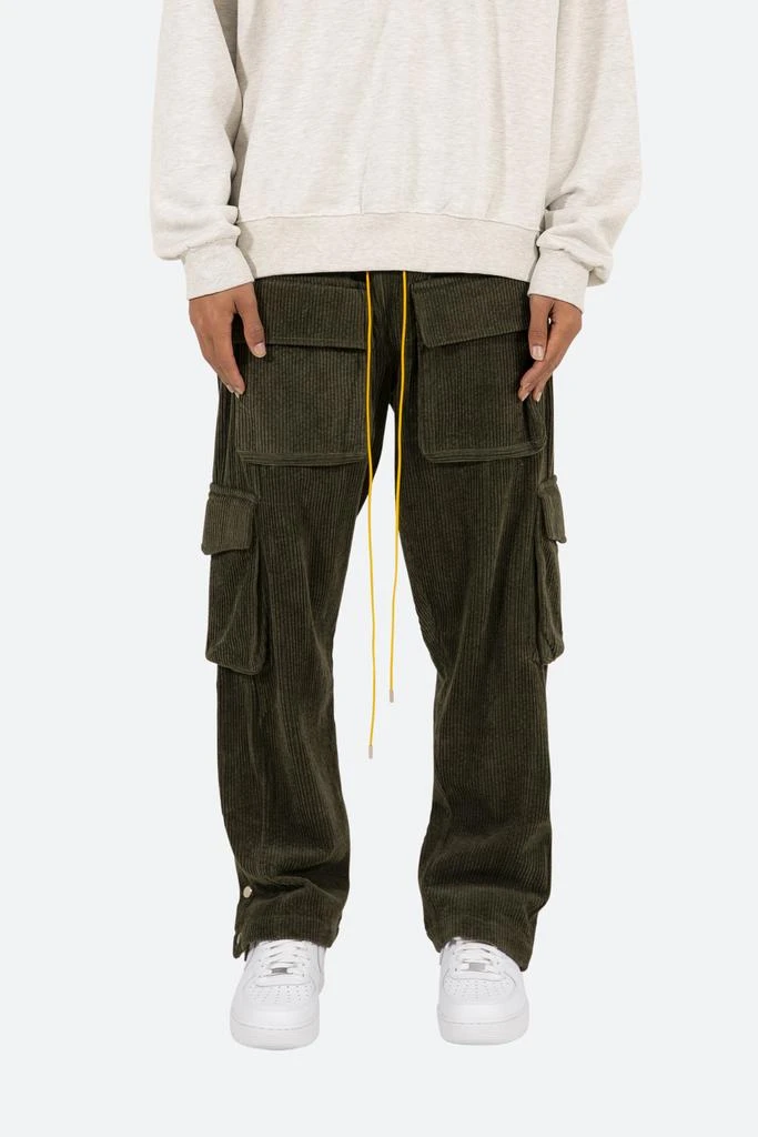 商品MNML|Corduroy Snap II Cargo Pants - Olive,价格¥473,第1张图片