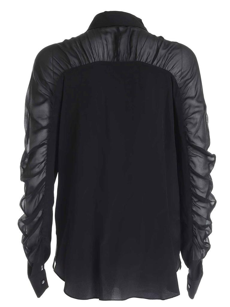 商品Karl Lagerfeld Paris|Karl Lagerfeld Gathered Buttoned Shirt,价格¥1597,第2张图片详细描述