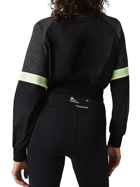 商品Lacoste|Sport Cropped Colorblocked Quater-Zip Sweatshirt,价格¥479,第2张图片详细描述