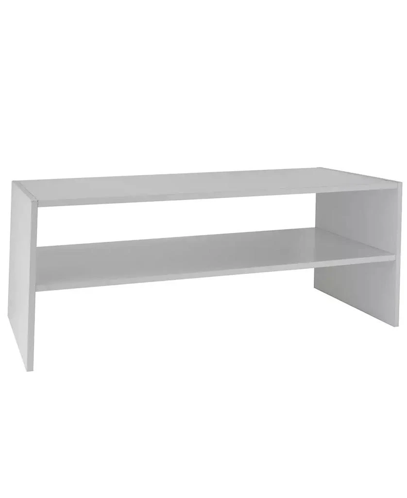 商品Organize it All|2 Shelf Stackable Shoe Rack in White,价格¥410,第1张图片