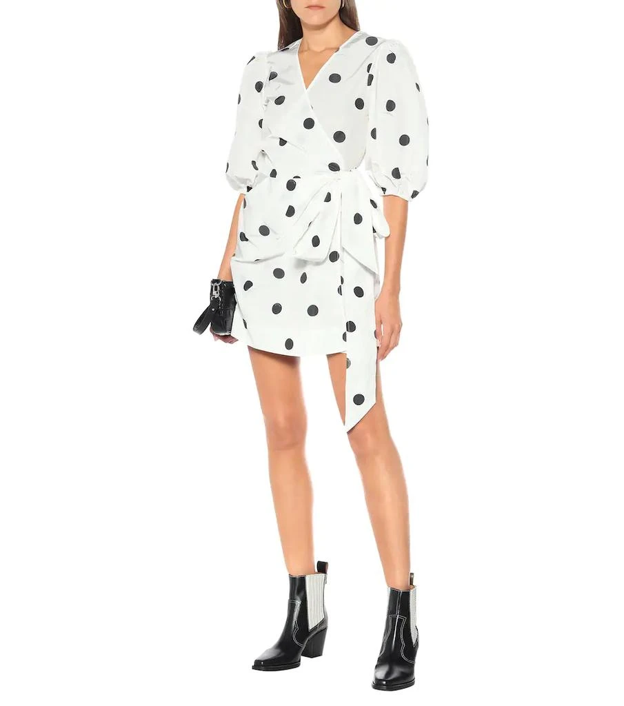 商品Ganni|Polka-dot wrap dress,价格¥1330,第2张图片详细描述