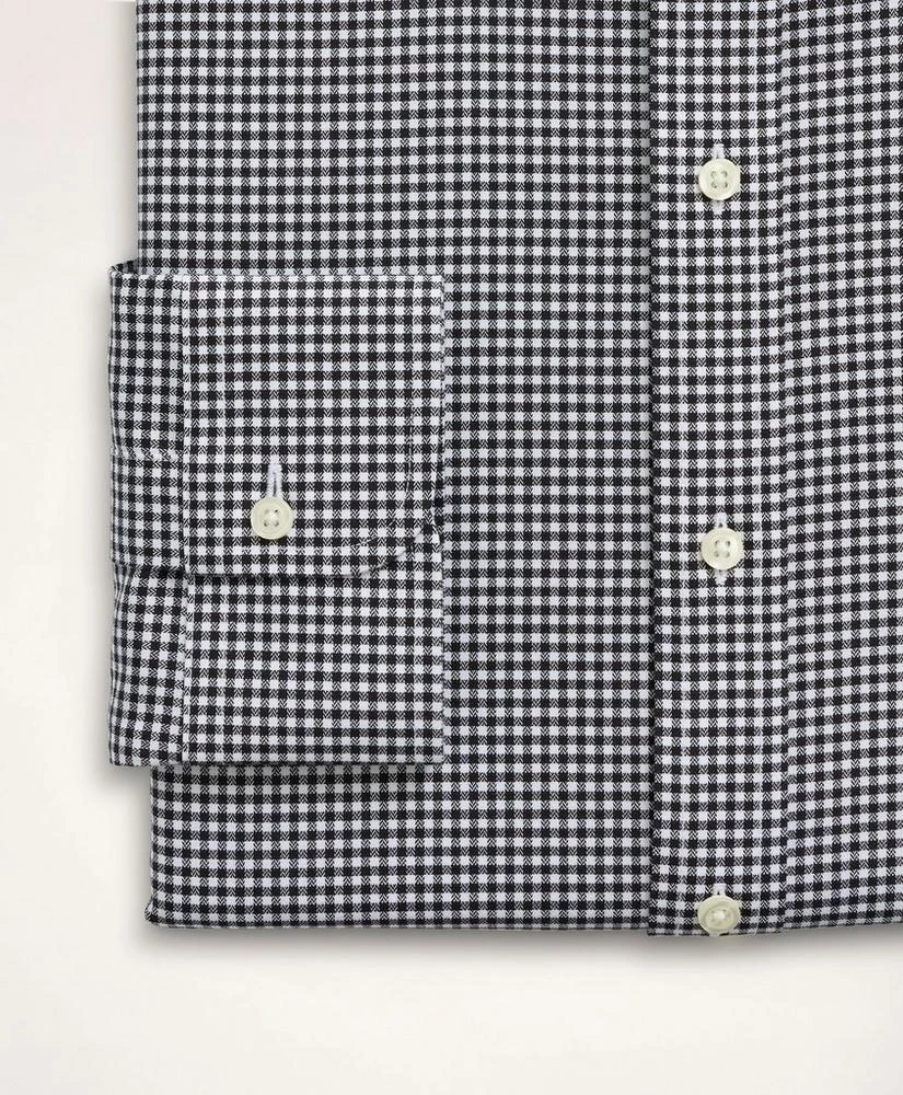 商品Brooks Brothers|Stretch Regent Regular-Fit Dress Shirt, Non-Iron Herringbone Gingham Ainsley Collar,价格¥471,第4张图片详细描述