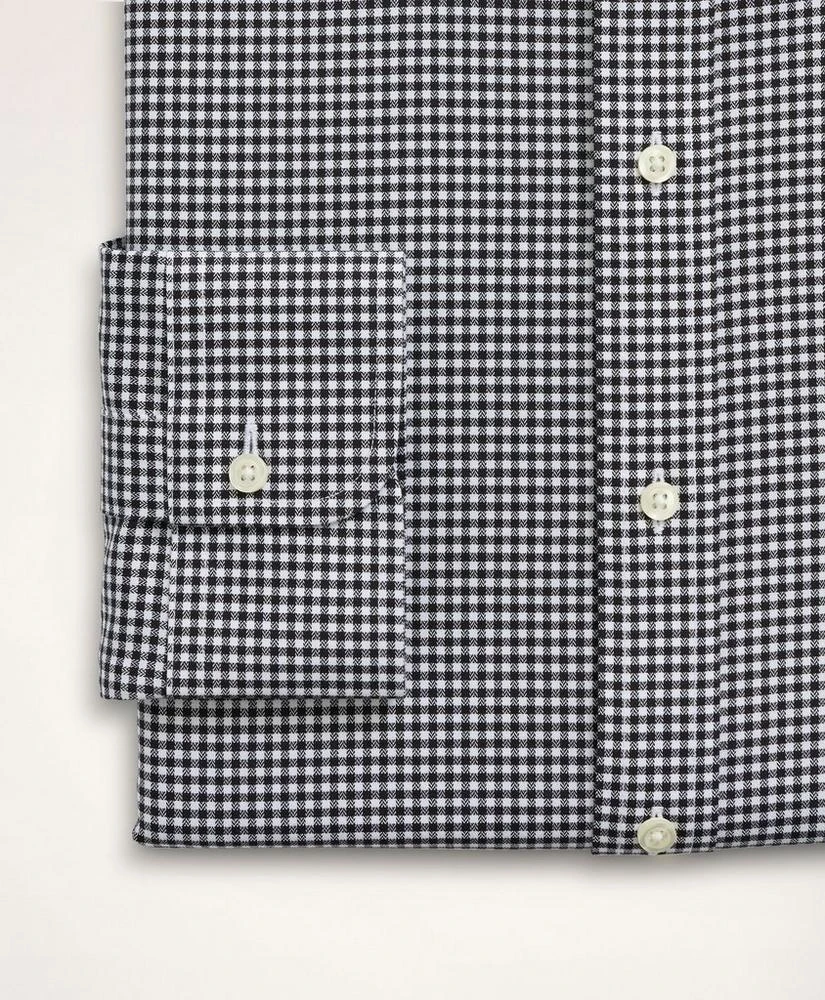 商品Brooks Brothers|Stretch Regent Regular-Fit Dress Shirt, Non-Iron Herringbone Gingham Ainsley Collar,价格¥496,第4张图片详细描述