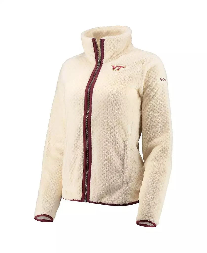 商品Columbia|Women's Cream Virginia Tech Hokies Fireside II Sherpa Full-Zip Jacket,价格¥517,第4张图片详细描述