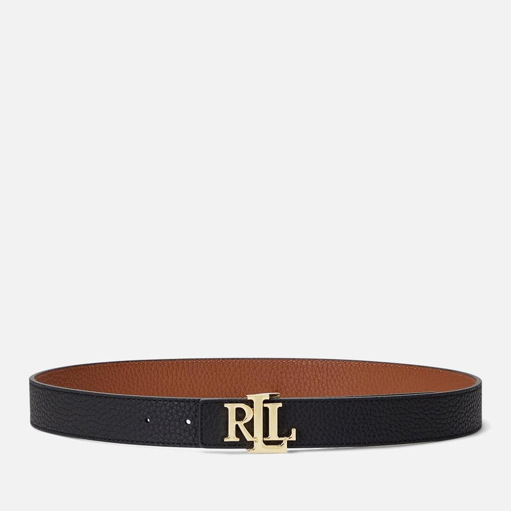 商品Ralph Lauren|Lauren Ralph Lauren Women's Reversible 30 Medium Belt - Black/Lauren Tan,价格¥953,第1张图片