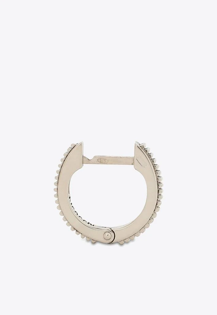 商品Emanuele Bicocchi|Silver Striped Hoop Earrings,价格¥726,第1张图片