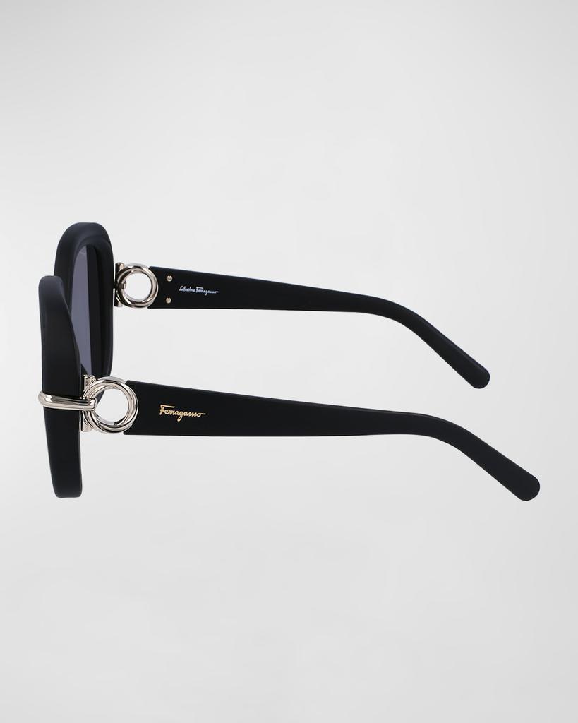 商品Salvatore Ferragamo|Gancini Hinge Rectangle Injection Plastic Sunglasses,价格¥2232,第6张图片详细描述