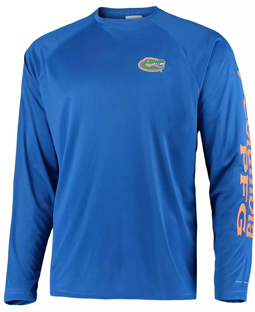 商品Columbia|Men's PFG Royal Florida Gators Terminal Tackle Omni-Shade Long Sleeve T-shirt,价格¥247,第2张图片详细描述