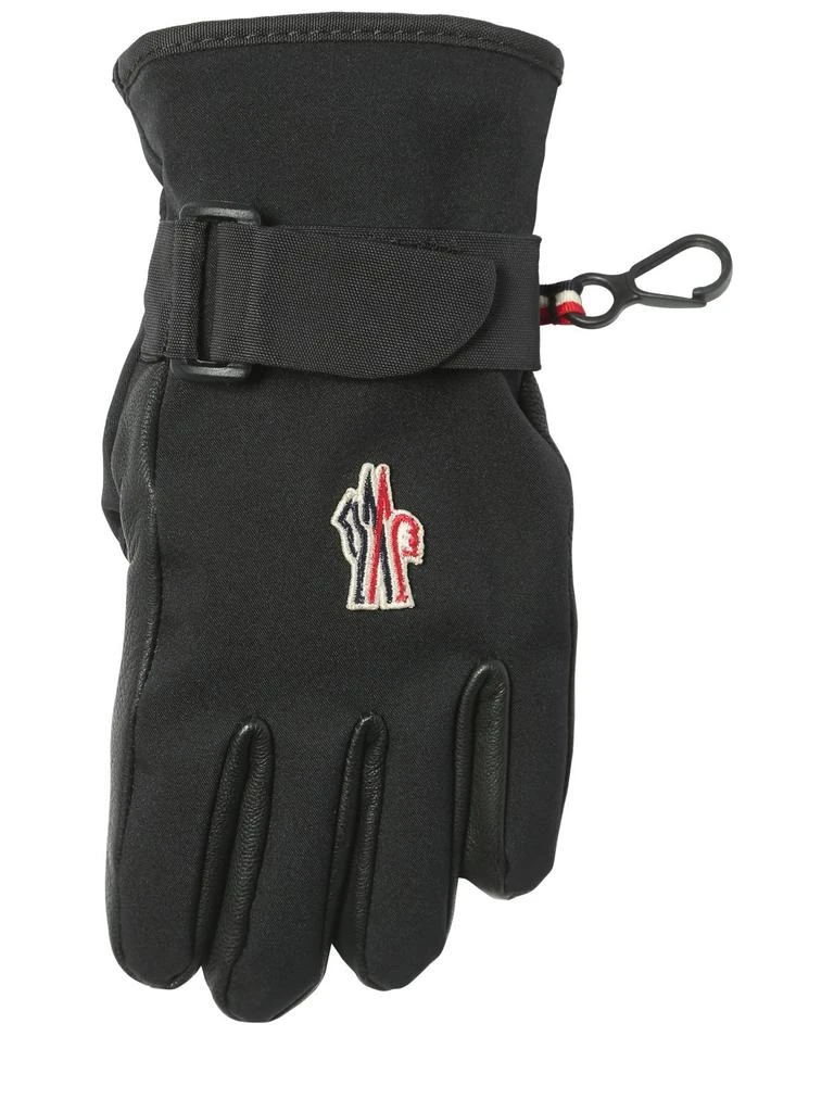 商品Moncler|Tech Nylon & Leather Ski Gloves,价格¥2797,第2张图片详细描述