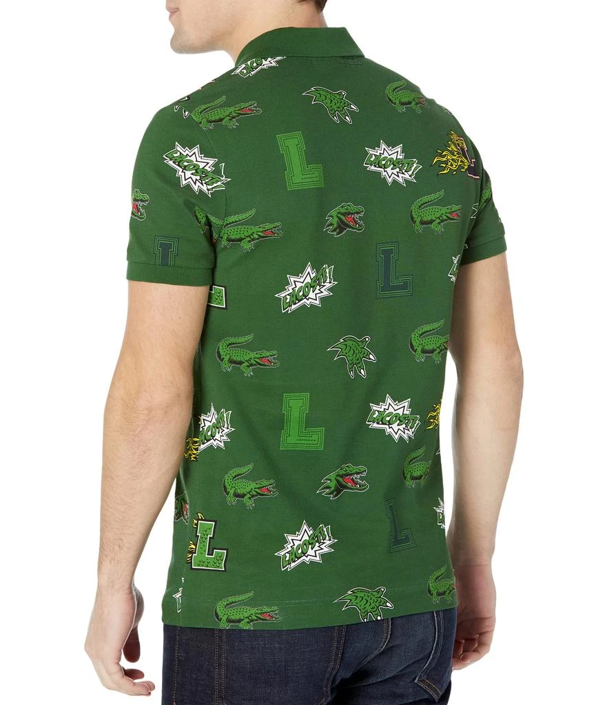 商品Lacoste|Icon Heroes Short Sleeve Polo Shirt with All Over Patch Print,价格¥1004,第2张图片详细描述