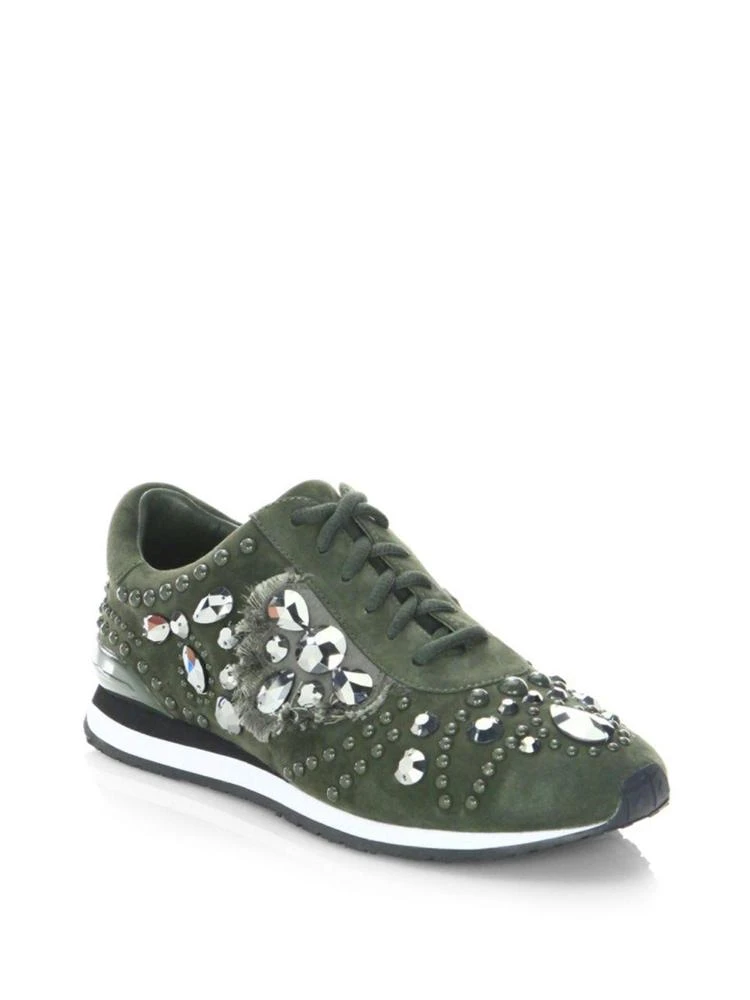 商品Tory Burch|Studded Suede Runner Sneakers,价格¥1045,第1张图片