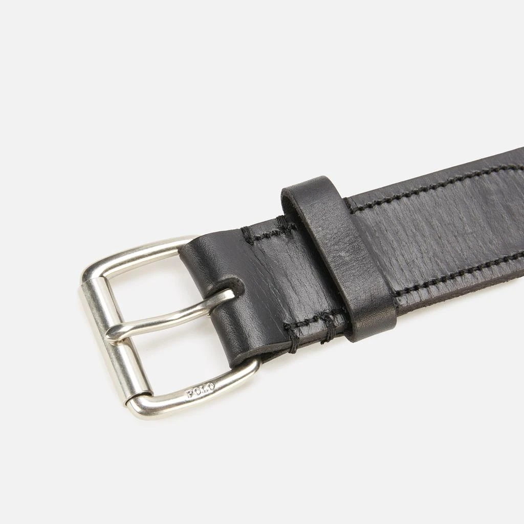 商品Ralph Lauren|Polo Ralph Lauren Men's PP Charm Casual Tumbled Leather Belt - Black,价格¥624,第3张图片详细描述