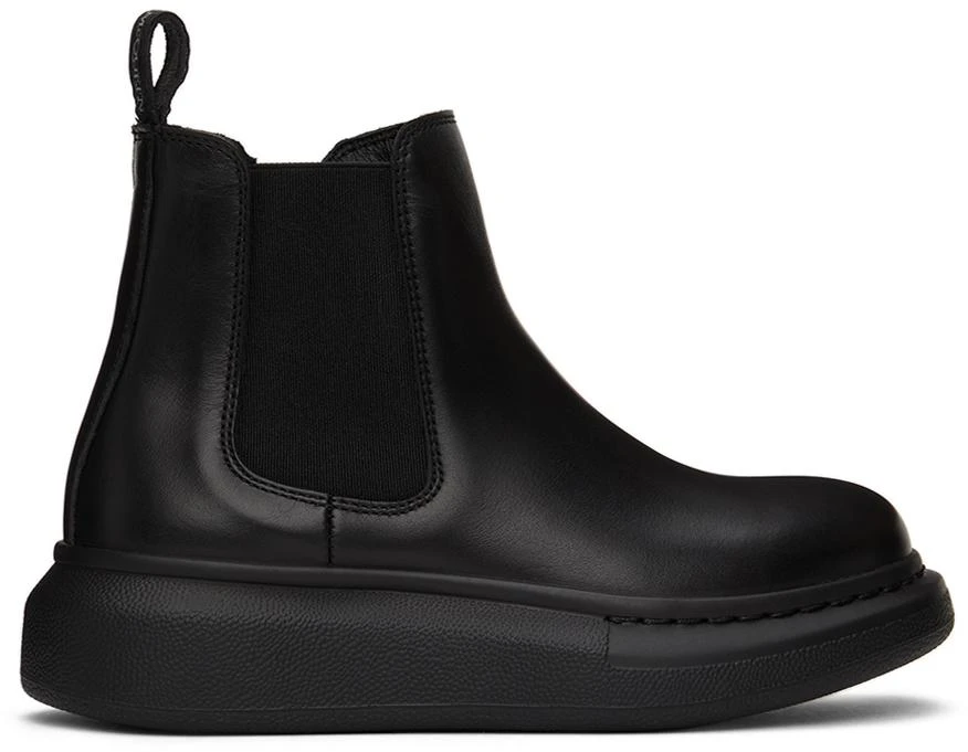 商品Alexander McQueen|Kids Black Hybrid Chelsea Boots,价格¥1170,第1张图片