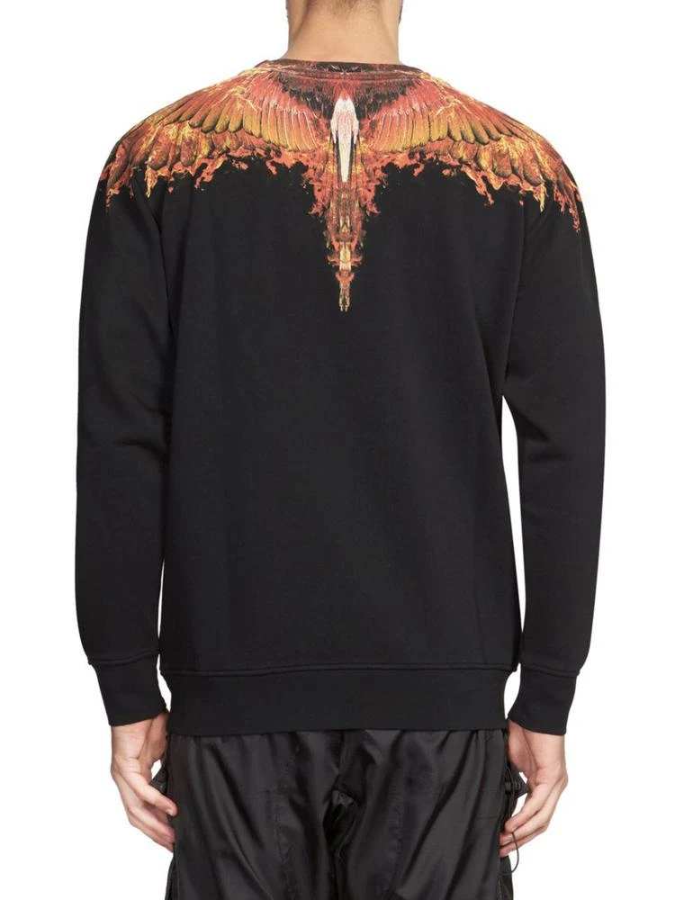 商品Marcelo Burlon|Flame Wing Cotton Sweatshirt,价格¥3263,第2张图片详细描述